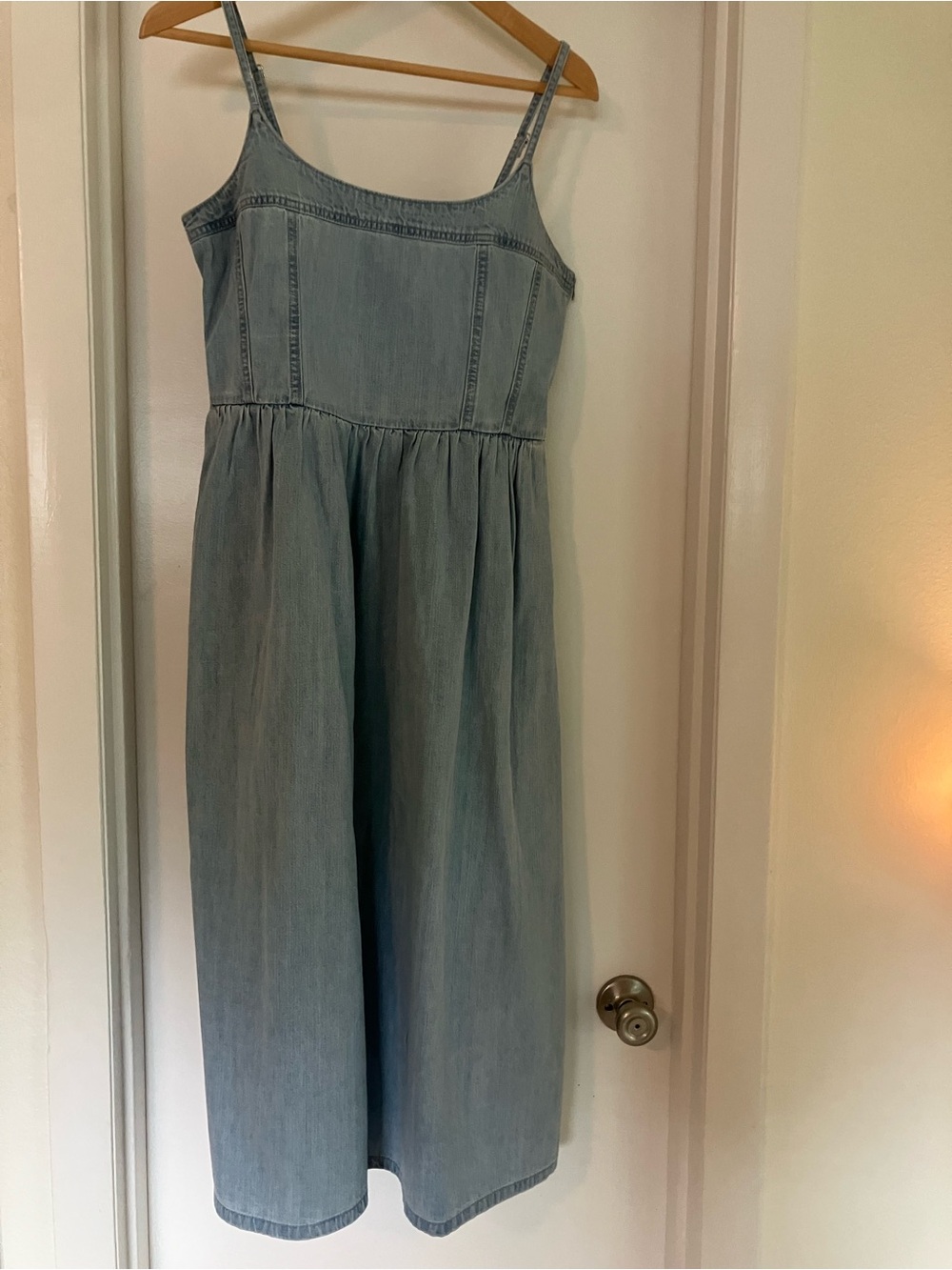 Levi's Alessie Bustier Denim Dress in light wash, size Medium